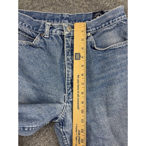 Lawmans Jeans Womens W28xL29 Denim Straight Leg High Rise Distressed Raw Hem - Picture 4 of 8